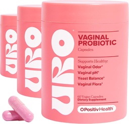 O Postiv URO Vaginal Probioticals for Women pH Balance with Prebiotics & Lactobacillus Probiotic Blend - Vaginal Health Supplement - Promote Health Vaginal Odor & Vaginal Flora, 60 Count (3-as csomag)