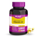D3-vitamin 5000 NE - 500 Softgel - Támogatja a Defense System, Csont- és Izomegészség - Családi méret