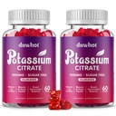 Kálium citrát 1000mg gumik, Kálium kiegészítés felnőttek nők és férfiak, támogatás láb görcsök és izom egészség, 120 rágótabletta