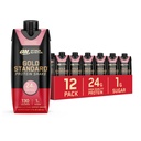 Optimális táplálkozás arany standard fehérje shake, 24 g fehérje, kész inni fehérje italok, Strawberry, 11 Fl Oz, 12 gróf (csomag 1) (csomagolás május Vary)