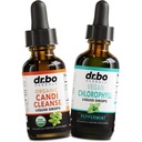 Candi Cleanse & Chlorophyll folyékony cseppek - Organic Oregano Oil Drops & Liquid Chlorophyll Odor Cleanse Support - Natural Oral Gut Cleanser Detox, Belső dezodor, Body dezodoring Supplement