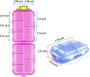 Small Travel Pill Box Organizer, 10 Commissite Pill Case Planner, Hordozható Folding Napi Medcine Tartály Kapszula adagológép Tároló Gyógyszerek, Gyógyszerek, Vitamin, Halolaj, Kiegészítés, Kék