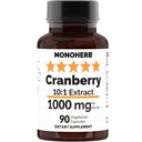 MONOHERB Cranberry kivonat 1000 mg - 90 Vegetáriánus kapszula