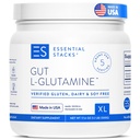 Essential Stacks Gut L- Glutamin Powder - Exclusively Made in USA - Pure L Glutamin Powder for Gut Health (100 adag, ízesítetlen)