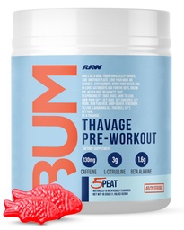 RAW Pre Workout Powder, Thavage (5 tőzeg, piros gumi) - Chris Bumstead Sports Nutrition Supplement for Men & Women - Cbum Pre Workout for Working Out, Hydration, Mental Focus & Energy - 40 szervizelés