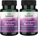 Swanson Vegan Collagen Builder - Featuring Dermaval - Hair, Skin, Nail Health - 60 Veg Caps (2 csomag)