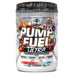 PMD Sports Pump Fuel Ultra Insanity - Premium Pre Workout Powder & Muscle Pump, nagyobb fókusz, Endurance & Recovery, Premium Creatine, Arginine & Beta Alanine - Cherry Bombsicle (30 szerváció)