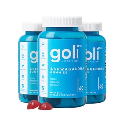Goli Ashwagandha & D-vitamin Gumi - 180 Count - Vegyes Berry, KSM-66, Vegan, Növényalapú, Non-GMO, Gluten- Free & Gelatin Free Relax. Vissza. Olvadás, 3-as csomag