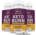 (3 csomag) Keto Advantage Keto Burn Pills 1275MG New & Javított Forma Tartalmaz Apple Cider Vinegar Extra Virgin Olive Oil Powder Green Tea Level 180 kapszula