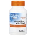Doktor 's Best Glutathione + Milk Thistle, Támogatja a máj & antioxidáns tevékenység, Non-GMO, Gluten Free, Soy Free, Vegan 60 Veggie Caps