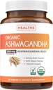 USDA Organic Ashwagandha Supplement - High Potency Ashwagandha Pills Made with Organic Black Pepper for Enhanced Absorption - Vegan Non-GMO Made in the USA & Lab authorised (1 hónap ellátás)