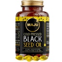 Maju szuperfoods fekete magolaj kapszula, erős hideg préselt, 2% Thymokinon, 100% török fekete kömény Nigella Sativa Seed olaj, szerves BSO, folyékony feketemag, 120 gróf, 500 mg / kapszula