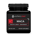 Youtheory Men 's Maca - Vegan Maca Supplement for Men - Supports Energy, Stamina & Endurance * - Dairy, Soy & Gluten Free - 120 növényi kapszula
