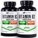 Healthfare B2-vitamin Riboflavin 400 mg d.m. 124; 2 d.m.m.m.m.m.m.m..; 180 Veg Captant tartalmazó csomag.