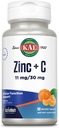 KAL Cink Plus C, azonnali feloldása C-vitamin és cink, celluláris funkció és immuntámogatás, optimális abszorpció, természetes tangerin Flavor, 60- nap Money- Back Garancia, 90 Servings, 90 Micro tabletta