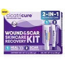Cicatricure Skin Recovery Kit: Advanced Scar Gel & Open Wound Care Antibiotic Ointment, Reduces Stretch Marks, Sebészeti & Acne Scars, Treats Cuts & Burns, 1 oz Each - felnőttek és gyerekek számára