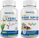 Természetes Cure Labs Bundle: Tiszta L-lizin + Immuntámogatás