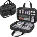 Damero Looking Pill Palack Organizer, Medicine Storage Bag Medicizer Organizer Travel Carrying Case for Large Pill Bottles, Medications and Medical Supplies, Black