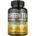 Zöld tea kivonat Pill EGCG 16000Mg / szerving 12000Mg zöld tea, 2000Mg Garcinia Cambogia & 2000Mg Fehér Vesekövek Bean - Support Body Balance, Heart & Immune Health - 120 kapszula 2 hónapos ellátás