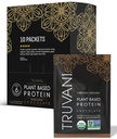 Truvani Vegan Pea Protein Promoture 124; Chocolate 124; 20g Organic Plant Based Protein - 124; Single Serving Travel Packets - 124; 10 Servings - 124; Keto - 124; Gluten & Dairy Free