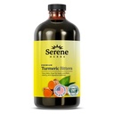 Serene gyógynövény folyékony kurkuma fekete paprika - Turmeric Shots kurkumin kiegészítés 1000mg extra erős gyógynövény ital, Emésztő Bitters a virágzó megkönnyebbülés, Közös egészség, Energia & Clarity - 16oz