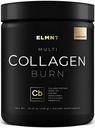 ELMNT Premium Chocolate Collagen für Frauen Gewichtsverlust & Beauty w. Probiotics, ACV, KSM66, Hyaluronsäure, Biotin & Patented Multi Collagen Peptides Protein Powder - Colageno Hidrolizado für Frauen
