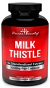 Isteni Bounty Pure Milk Thistle Capsules Supplement - A Potent 1200mg Milk Thistle Supplement 4X koncentrált kivonat (szabványosított) 120 Vegetáriánus kapszula