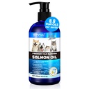 Alaszkai lazacolaj kutyáknak és macskáknak (8.8 oz) - Pure Omega 3 Halolaj Omega 6 zsírsavval, EPA & DHA - anti- gyulladás kutyáknak bőr és kabát - természetes kisállat ízület, immun, Brian & szív kiegészítés
