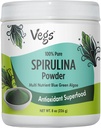 Organic Spirulina Powder - Blue Green Algae Plant- Based Superfood Blend - Antioxidáns - Rich with Chlorophyll, Vitamins & Minerals for Cleansing, Energy & Immunity Support - Vegan, Non-GMO - 8 oz