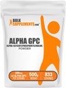 BulkSupplements.com Alpha GPC Powder - Kolin kiegészítők, Alpha GPC 300mg - Flavored & Gluten Free, 600mg per Serving, 500g (1,1 £) (1x csomag)