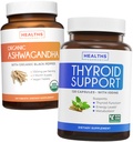 Thyroid Support & Ashwagandha - Revive & Thrive Pack - Pajzsmirigy támogatás jód (Non-GMO) Javítani energia & Organic Ashwagandha a 1350 mg Ashwaganda Root Powder Per Serve