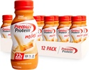 Premier fehérje shake MINI, karamell, 22g fehérje, 120 kalória, 1g cukor, 8.75fl oz, 12-es csomag