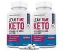 (2 csomag) Lean Time Keto Pills 1275MG New & Javított Formula Apple Cider Ecet Extra Virgin Olive Oil Powder Green Tea Level 120 kapszula
