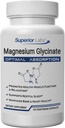Superior Labs Magnézium Glicinate 1250 mg, High- Absorption, Pure Non-GMO, Supports Quality Sleep, Eases Muscle Cramps, Bone & Heart Health, 120 Veg Caps