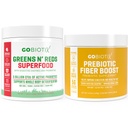 GOBIOTIX Bundle Prebiotic Fiber Supplement + Super Greens Powder N 'Super Reds Powder
