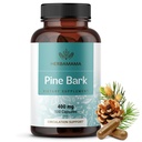 HERBAMAMA Pine Bark kivonat kapszula - 400 mg francia tengeri fenyő kéreg kivonat antioxidáns támogatáshoz - Vegán, nem-GMO Pinus Pinaster kiegészítés