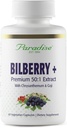 Paradise Herbs Bilberry a Goji & Chrysanthemum kiegészítők, Super Potent, Ultra Pure, Non-GMO, Gluten Free, Vegan, 60 vegetáriánus kapszula