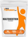 BulkSupplements.com Maltodextrin Powder - Maltodextrin Supplement for Energy Boost, Food Grade - Flavored & Gluten Free, 30g per Serving, 500g (1,1 £) (1 db-os csomag)