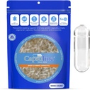 Capsuline Größe 0 Leere Gelatine Kapseln, Klar - 10000 Graf | Glutenfrei, Kosher, nicht-GMO zertifiziert | Pure Bovine Pillen Caps für DIY Ergänzung Füllung