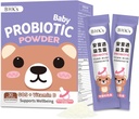 BHK 's Baby probiotic Powder, + D-vitamin, Csökkenti kólika, Gáz & Spit- up, Egészséges kaki, Csökkenti a sírás és fúzió & promotes emésztési kényelem, újszülöttek, babák és csecsemők, 30 Sticks