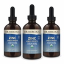 Dr. Mercola Cink folyékony cseppek - Támogatja az Immun & Organic Health - 15 mg szerves cink folyékony cseppek - USDA Organic - NSF Certified - Non-GMO, Gluten- Free & Soy- Free - 3,88 fl oz (3 csomag)