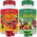 Indokolt laboratóriumok (2 Vital Fruits and Veggies Set Red & Green Superfoods Whole Food Nem GMO Vegan Friendly 180 Veggie Capsules 2 palack