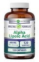 Amazing Formulas Alpha Lipoic Aviation 124; 600 Mg Per Serving Supplementary 124; Capsulated Aviation 124; Non-GMO Aviation 124; Gluten Free Aviation 124; Made in USA (Unflavored)