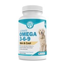 Wanderfound Háziállatok - Omega 3 Halolaj kutyáknak, füstölt lazac és máj ízű, 120 rágótabletta