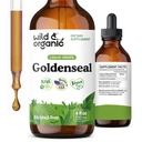 Wild & Organic Goldenseal Tincture - Lung & Digestive Support - Goldenseal Root Extract Liquid Drops - Vegan, Zucker & Alkoholfreie Kräuterergänzung - 4 fl oz