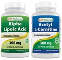 Legjobb természetes Alfa Lipoic Acid 300 mg & Acetyl L- karnitin 500 Mg