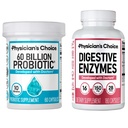 Orvosos CHOICE - Optimális Gut egészségügyi köteg: 60 milliárd probiotikus 60ct + Digestive Enzyme 180ct emésztési kényelem és immun támogatás - Value Bundle