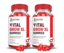 Indokolt laboratóriumok (2 Pack Vital Grow XL Performance Gumies 1000MG Advanced Formula Formuled with ACV Pomegranate Beet Juice Powder B12 Vegan Non GMO 120 Gumis