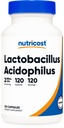 Nutricost Lactobacillus Acidophilus 2 milliárd CFU szervenként (120 kapszula)
