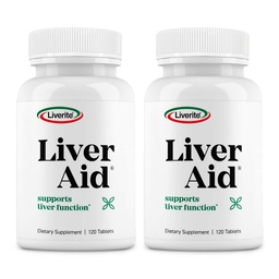 LIVERITE máj Aid 2- Pack 120 tabletta (összesen 240ct) támogatja az egészséges májfunkciót, fizikai energia és vitalitás.